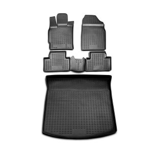 Mazda CX-7 Floor-Trunk Mats - Omac - 3D - Black - '07-'09